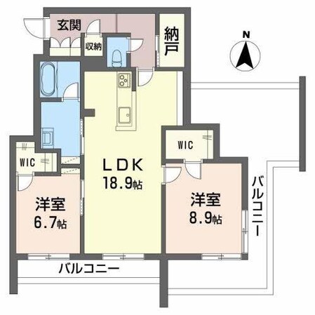 ベレオ南佐古の物件間取画像